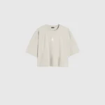WOMEN'S MEDAL OVERSIZED CROPPED - BEIGE