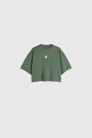 WOMEN'S MEDAL OVERSIZED CROPPED - GREEN