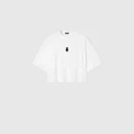 WOMEN'S MEDAL OVERSIZED CROPPED - WHITE