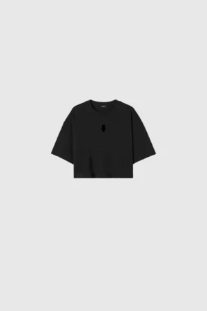 WOMEN'S MEDAL OVERSIZED CROPPED - FULL BLACK